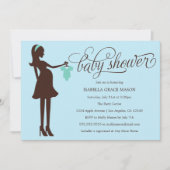 ママになる | ベビーブルー 招待状 (正面)