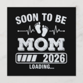 ママになる 2026 ローディング中 妊娠発表 招待状 (正面)