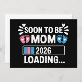 ママになる 2026 妊娠発表準備中 招待状 (正面/裏面)