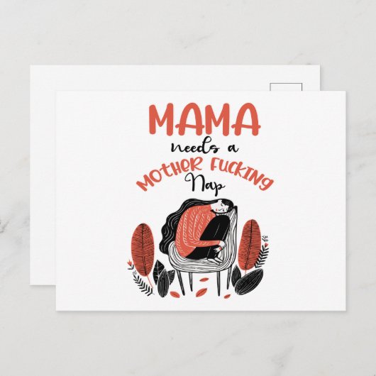 ママにはママのF*K昼寝が必要 ポストカード (正面/裏面)