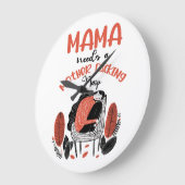 ママにはママのF*K昼寝が必要 ラージ壁時計 (傾斜)