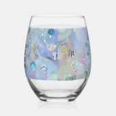 ママにはワイングラス独身のが必要 ステムなしワイングラス (左)