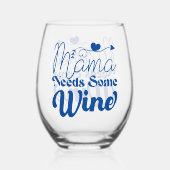 ママにはワインステムレスグラスが必要 ステムなしワイングラス (正面)