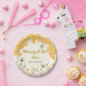 ママにビーかわいい（昆虫）マルハナバチフローラ赤ちゃんシャワー ペーパープレート (パーティー)