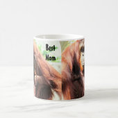 ママに向けて最高の親指- Orangutan Mug コーヒーマグカップ (中央)