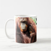 ママに向けて最高の親指- Orangutan Mug コーヒーマグカップ (左)
