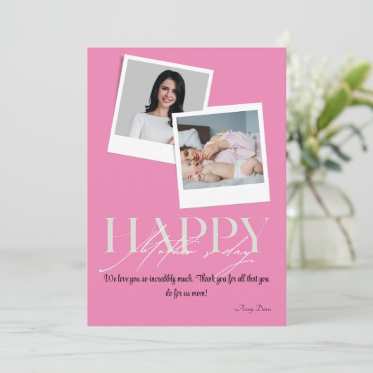 ママに感謝を伝える特別な母の日ギフト：写真入りオリジナルカード シーズンカード (スタンド正面)