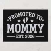 ママに昇格しました 2026年ベビー発表 招待状 (正面)