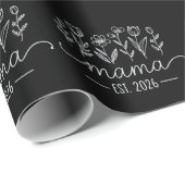 ママに昇格2026妊娠花柄ニューママ ラッピングペーパー (ロールコーナー)