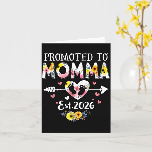 ママに昇格 2026 初孫 新しいおばあちゃん カード (黄色い花)