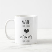 ママに昇進おばあちゃん女性祖母 コーヒーマグカップ (左)