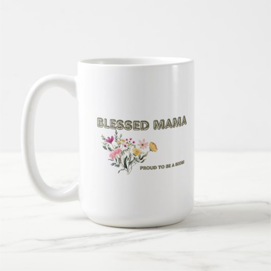 ママに祝福をマグカップ コーヒーマグカップ (左)