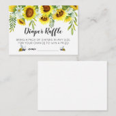 ママに蜂のベビーシャワーのおむつのラッフルのチケット ノートカード (正面/裏面)