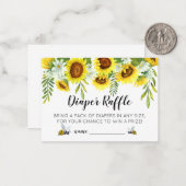 ママに蜂のベビーシャワーのおむつのラッフルのチケット ノートカード (正面/裏面インサイチュ)