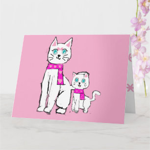 ママねこちゃんとリリーの母の日 カード