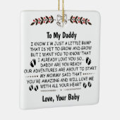 ママのおなかからパパへプレゼントするパパ セラミックオーナメント (右)