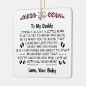 ママのおなかからパパへプレゼントするパパ セラミックオーナメント (左)