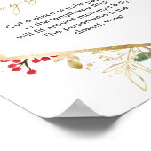 ママのおなかの赤ちゃんシャワーの大きさ ポスター (角)