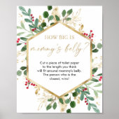 ママのおなかの赤ちゃんシャワーの大きさ ポスター (正面)