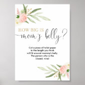 ママのおなかの赤ちゃんシャワーの大きさ ポスター (正面)