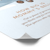 ママのおなかの飛行機の赤ちゃんシャワーの大きさ ポスター (角)