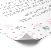 ママのおなか冬のシャワーサインの大きさ ポスター (角)