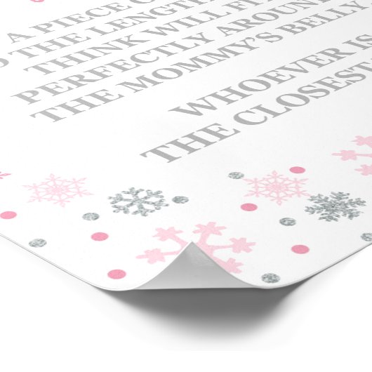 ママのおなか冬のシャワーサインの大きさ ポスター (角)