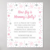 ママのおなか冬のシャワーサインの大きさ ポスター (正面)