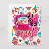 ママのお母さんの日の挨拶だけ ポストカード (正面/裏面)