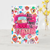 ママのお母さんの日の挨拶 カード (黄色い花)