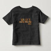 ママのお気に入りのパイ サンクスギビングのタイポグラフィ トドラーTシャツ (正面)