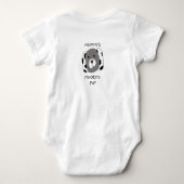 "ママのお気に入りの子犬" ベビー服 ベビーボディスーツ (裏面)