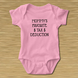 ママのお気に入りの税控除Tシャツ ベビーボディスーツ