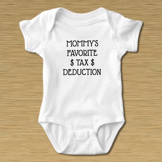 ママのお気に入りの税控除Tシャツ ベビーボディスーツ