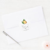 ママのお気に入りレモンベイビーシャワー ラウンドシール (封筒)