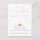 ママのお腹とおむつの大きさのラッフル 招待状 (正面)
