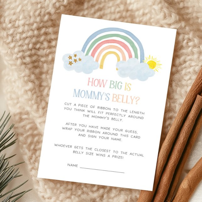 ママのお腹はどのくらい大きいの？ リトル・レイ・オブ・サンシャイン (Rainbow Baby Shower How Big Is Mommy's Belly Game)