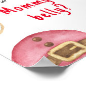 ママのお腹はどのくらい大きいの？　冬のベビーシャワー ポスター (角)