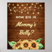 ママのお腹ひまわり赤ちゃんシャワーの大きさ ポスター (正面)