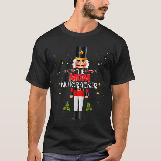 ママのくるみ割り人形グループお揃いファミリーデザインのクリスマス Tシャツ (正面)