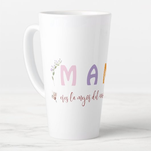 ママのことわざコーヒーマグ カフェラテマグ (左アングル)
