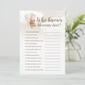 ママのことを一番よく知っているぬいぐるみゲームカード 招待状 (スタンド正面)