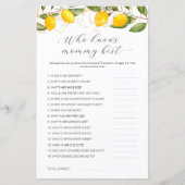 ママのことを一番知っているのは誰？ベイビーシャワーゲーム (正面)