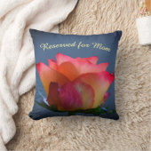 ママのために予約されたローズ パーソナライズ可能なスロー枕 クッション (ブランケット)