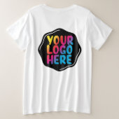 ママのために新しいお母さんここにロゴを追加カスタマイズ プラスサイズTシャツ (デザイン裏面)