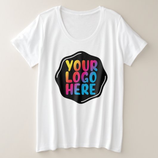 ママのために新しいお母さんここにロゴを追加カスタマイズ プラスサイズTシャツ (デザイン正面)