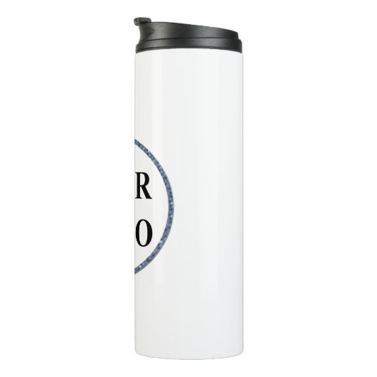 ママのために新しいお母さんここにロゴを追加 タンブラー (回転右)