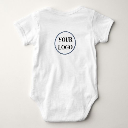 ママのために新しいお母さんここにロゴを追加 ベビーボディスーツ (裏面)