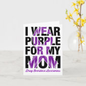 ママのために紫を着る - オーバードーズ啓発 カード (黄色い花)