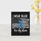 ママのために青を着る 女性 1型糖尿病 認知 カード (黄色い花)